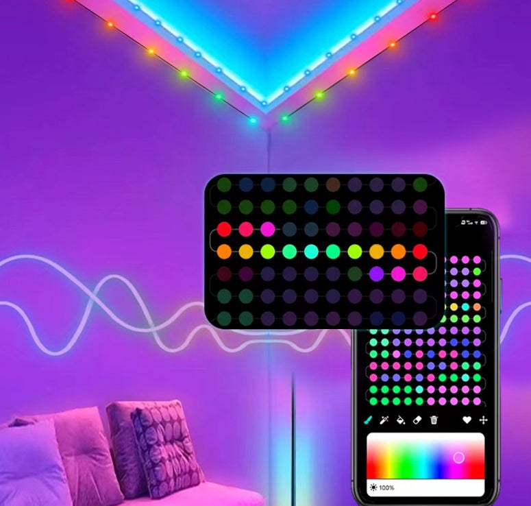 RGB Intelligent Point Control Magic Color Rubber-covered Wire Lighting Chain