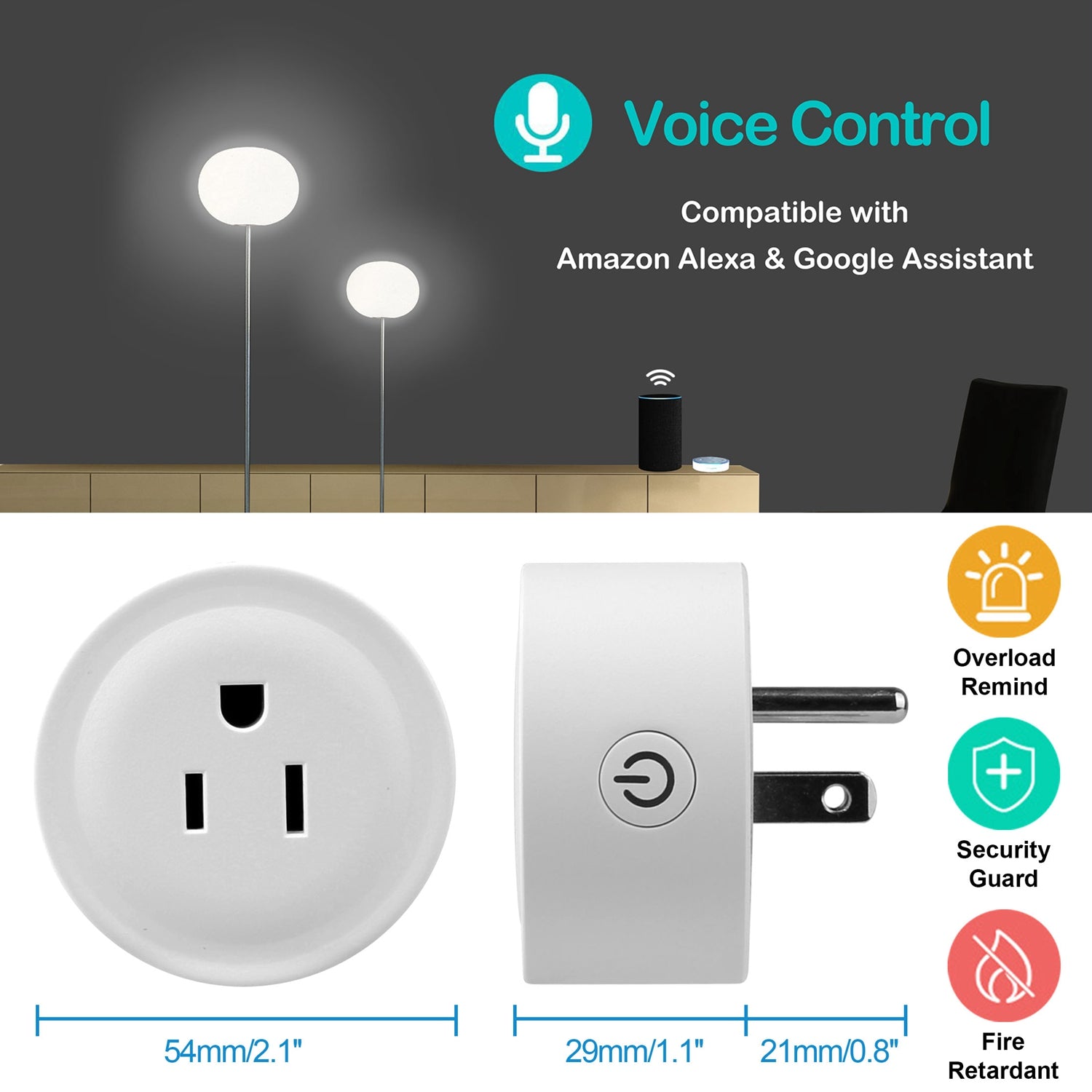 WiFi Smart Plug Outlet Wireless Smart Socket APP Remote Voice Control Timer Alexa Google US