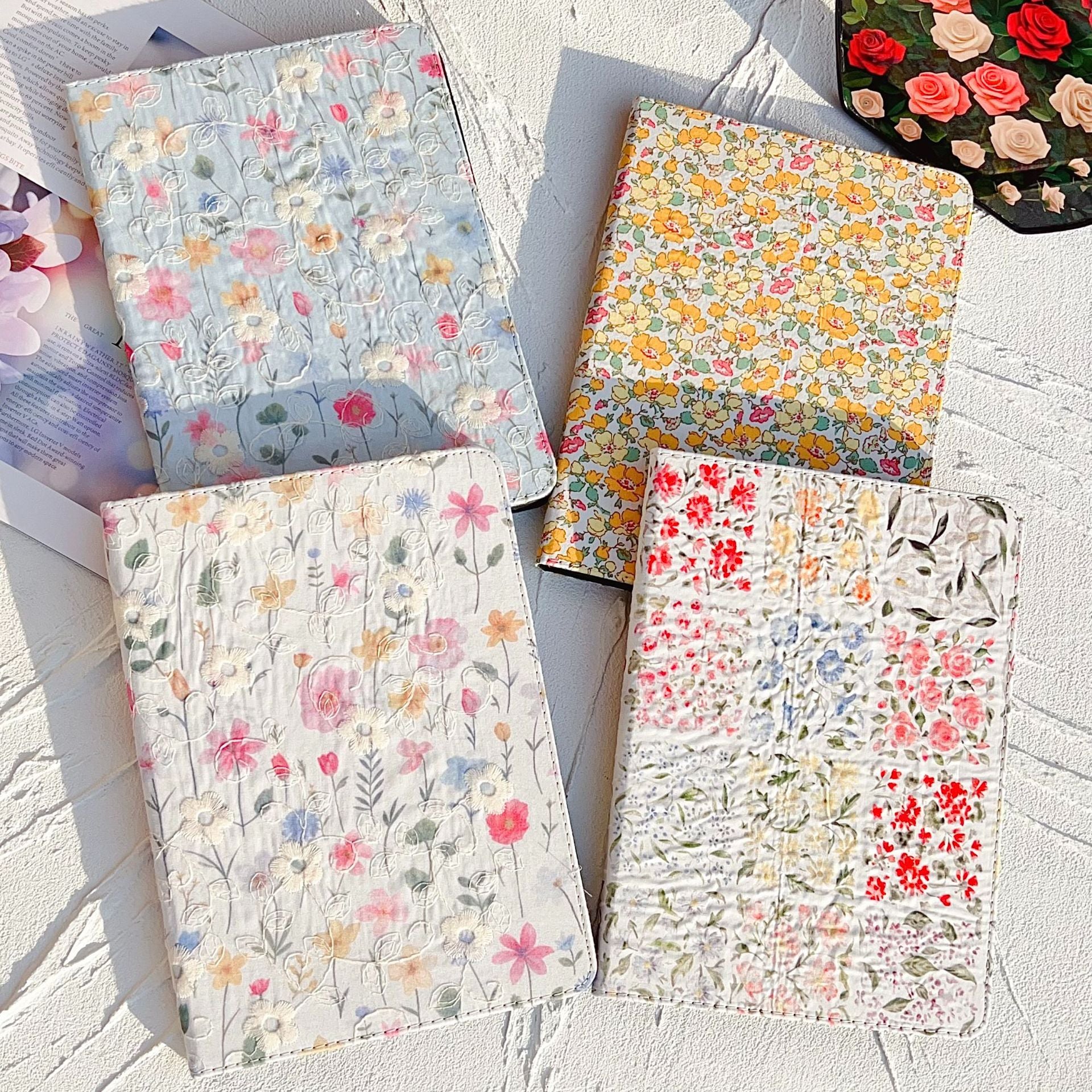 Applicable To Pad Protective Leather Case Flower Drop-resistant Case With Pen Slot